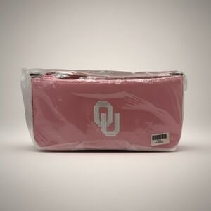 Sandol Oklahoma Sooners OU Pink Gingham Canvas Shoulder Bag 281578 New 10" X 5"